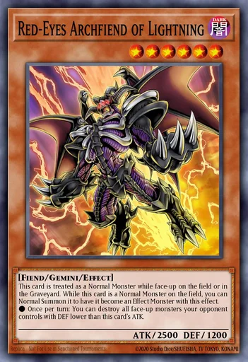 Red-Eyes Archfiend of Lightning