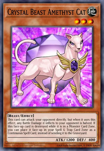 Kristallungeheuer Amethystkatze