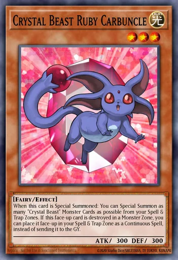 Bestia Cristallo Carbuncle Rubino