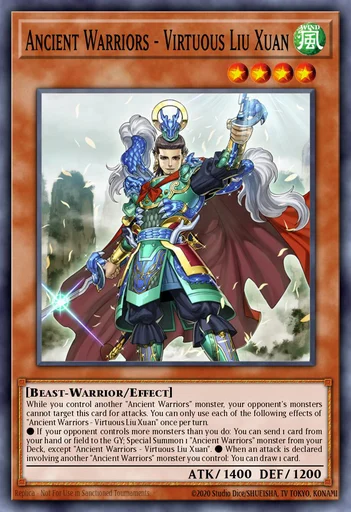 Ancient Warriors - Virtuous Liu Xuan – Yu-Gi-Oh! Master Duel