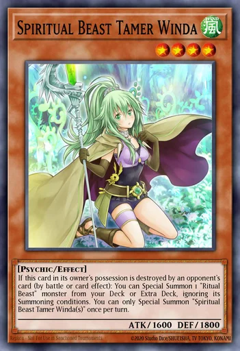 Spiritual Beast Tamer Winda Yu-Gi-Oh! Master Duel Untapped.gg Spiritual Beast Tamer Winda Yu-Gi-Oh! Master Duel Untapped.gg