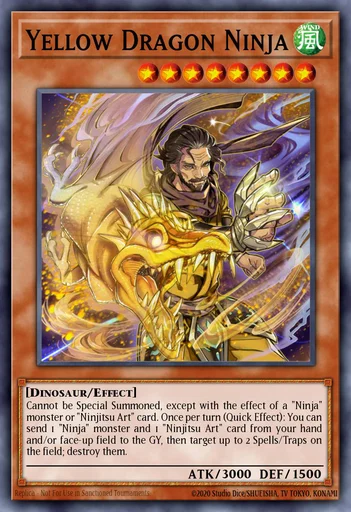 Gelber Drachen-Ninja