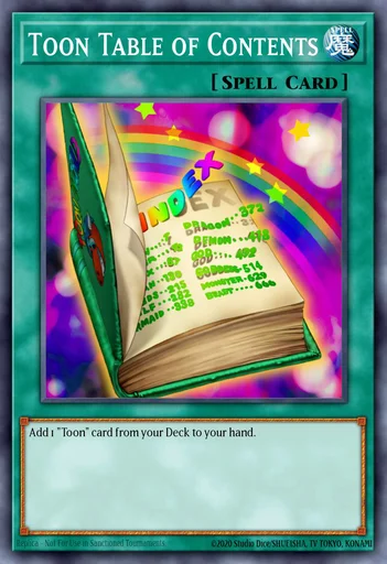 Tabla de Contenidos Toon